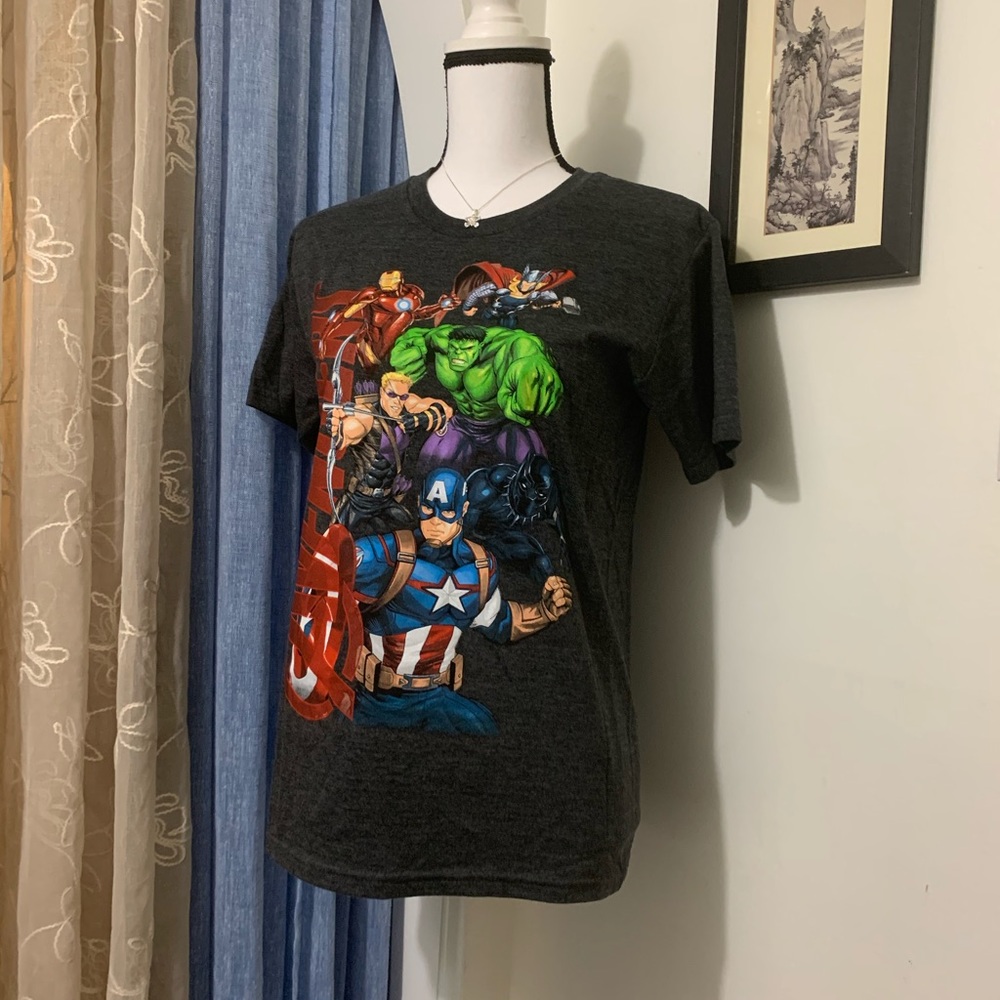 Kids Marvel Gray Avengers Graphic Shirt